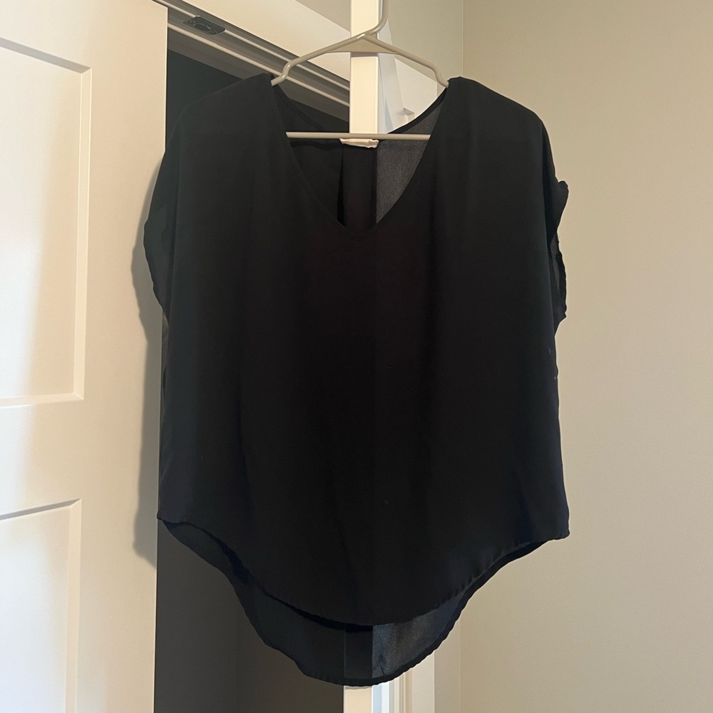 Black Short Sleeve Shirt - Loose Fitting